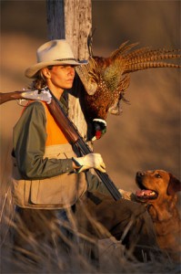 woman hunter desert mountain